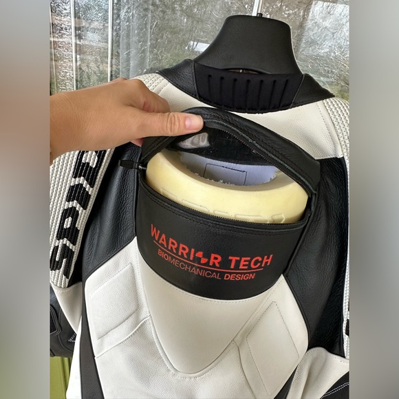 Spidi Tronik Wind Pro White Black Men’s Size 52 Leather Racing Track Suit - Picture 14 of 16